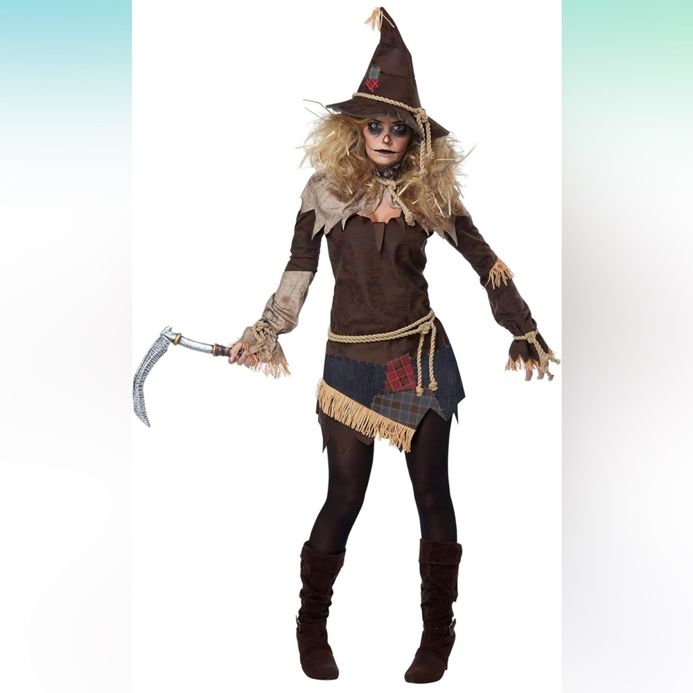 Creepy Scarecrow Womens Halloween Costume XS ( size 2-4 )